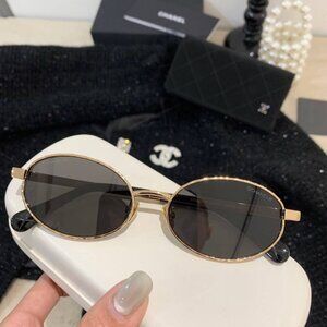 Chanel CH2227-S Round Gold Sunglasses 55-18-140